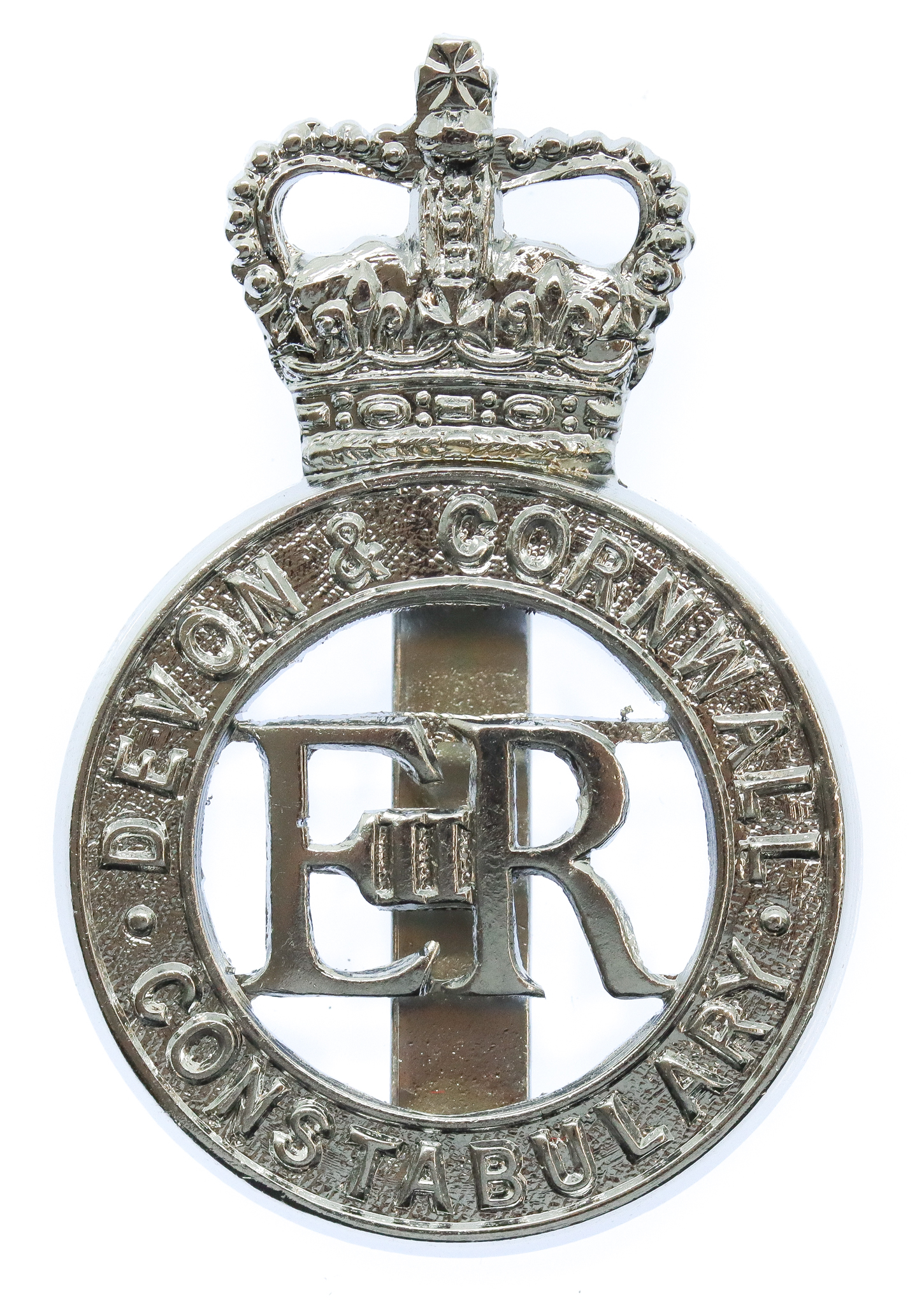 Devon & Cornwall Constabulary Cap Badge - Queen's Crown