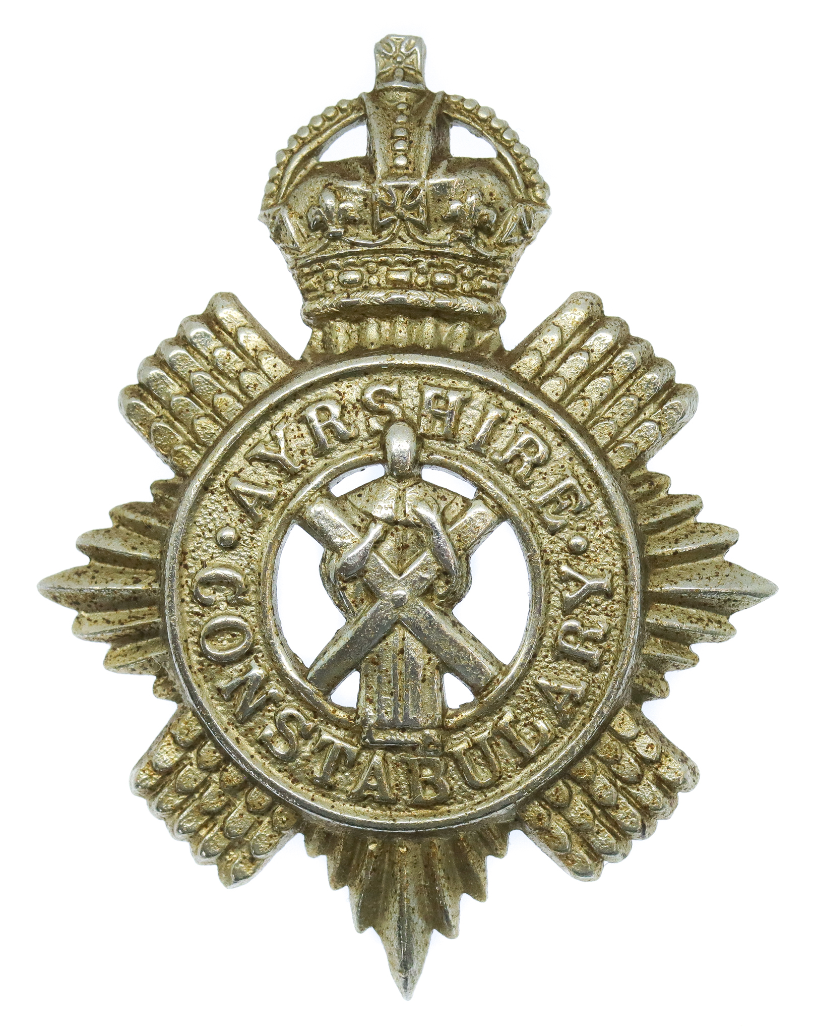 Ayrshire Constabulary Cap Badge - King's Crown
