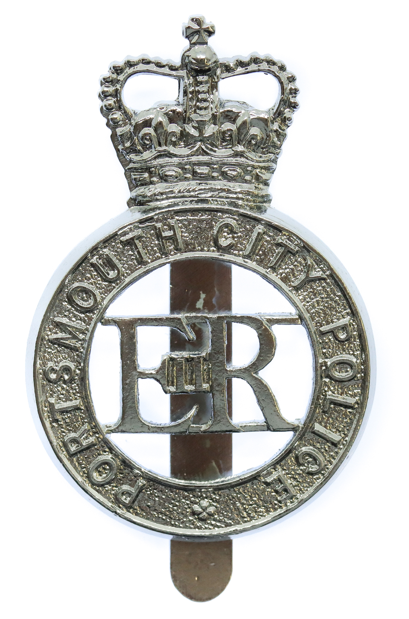Portsmouth City Police Cap Badge - Queen's Crown