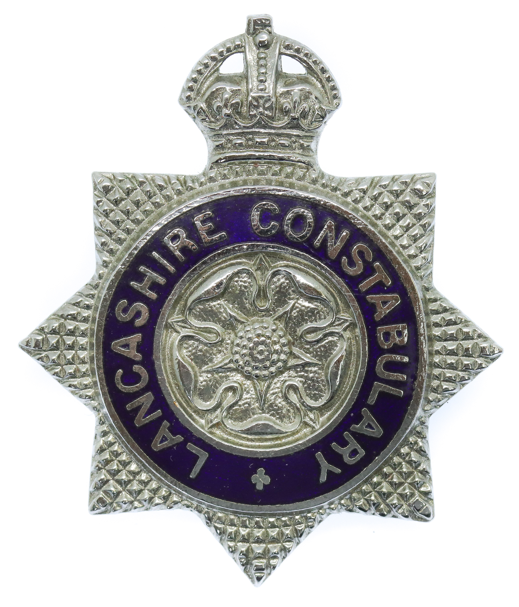 Lancashire Constabulary Senior Officer's Enamelled Cap Badge - King's Crown
