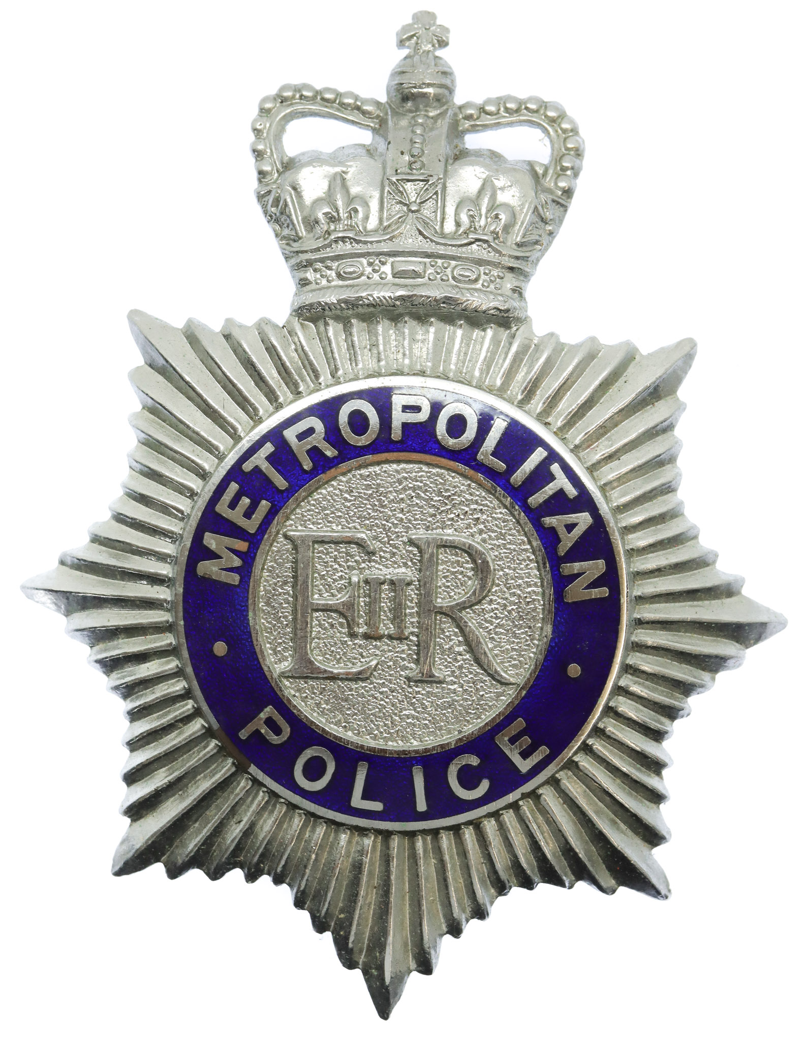 Metropolitan Police Enamelled Helmet Plate - Queen's Crown