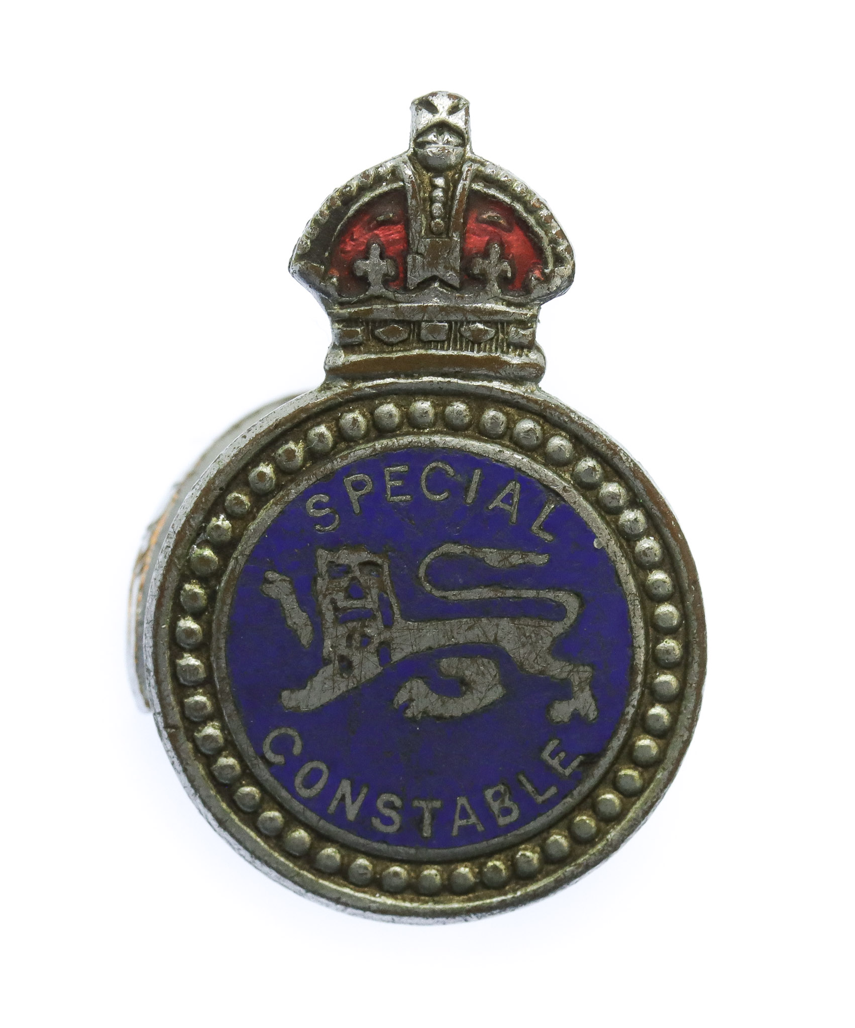 Surrey Constabulary Special Constable Enamelled Lapel Badge - King's Crown