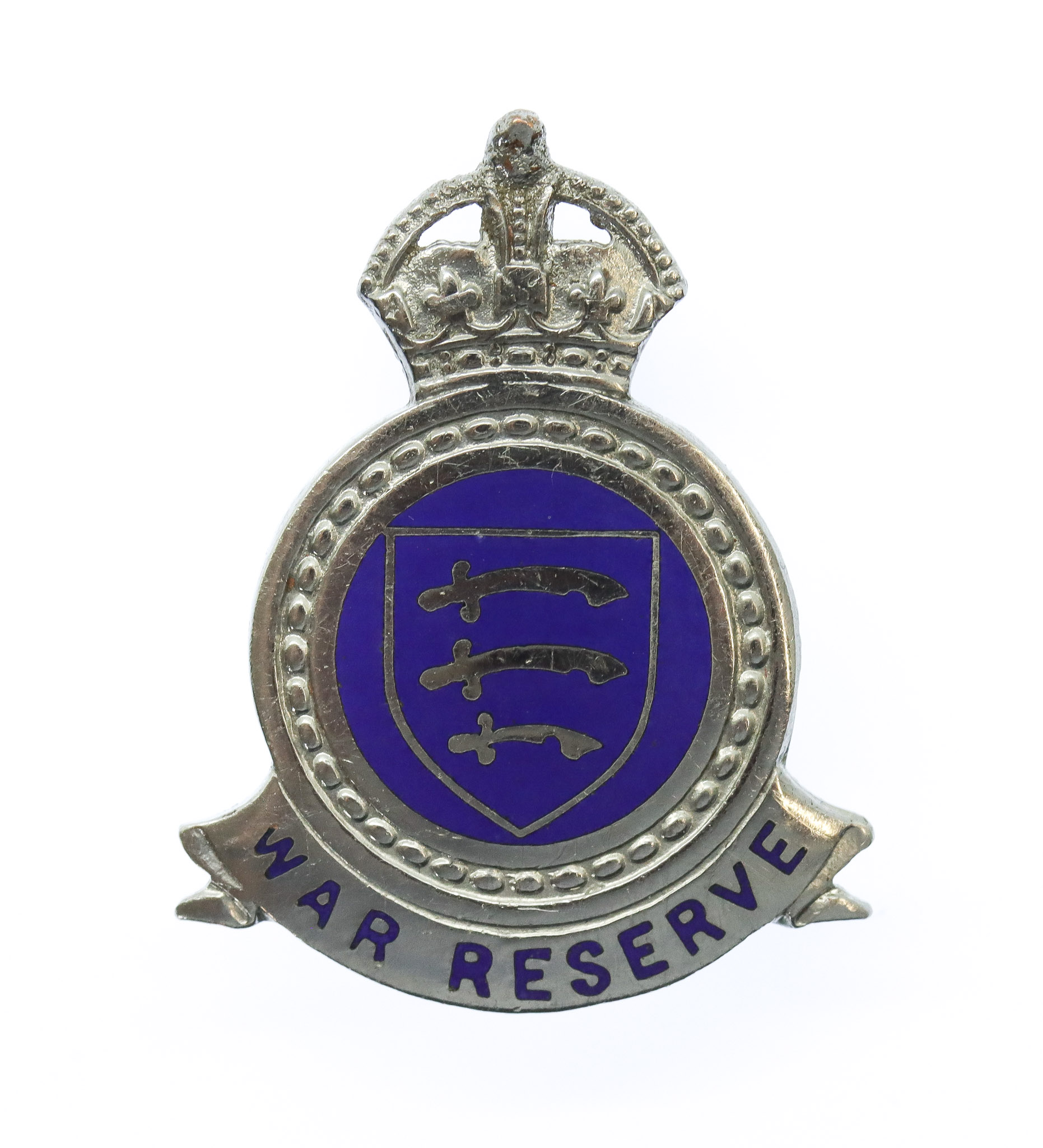 Essex Constabulary War Reserve Enamelled Lapel Badge - King's Crown