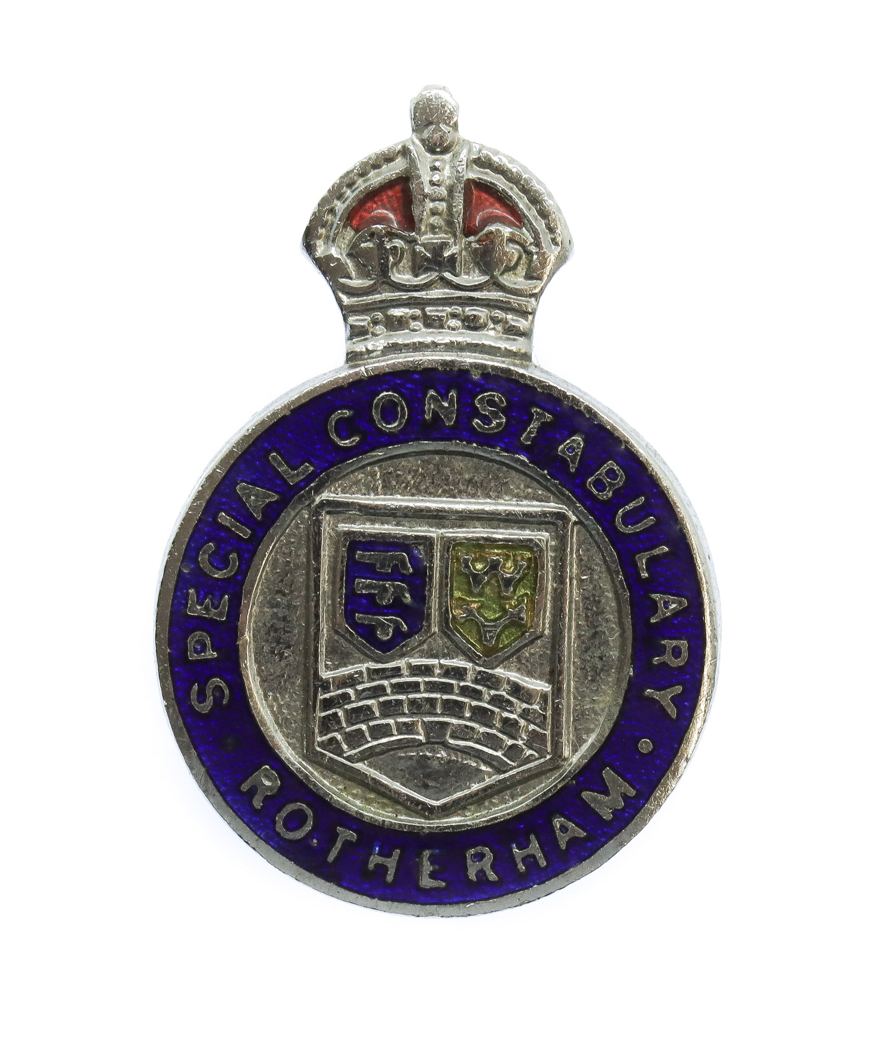 Rotherham Special Constabulary Enamelled Lapel Badge - King's Crown
