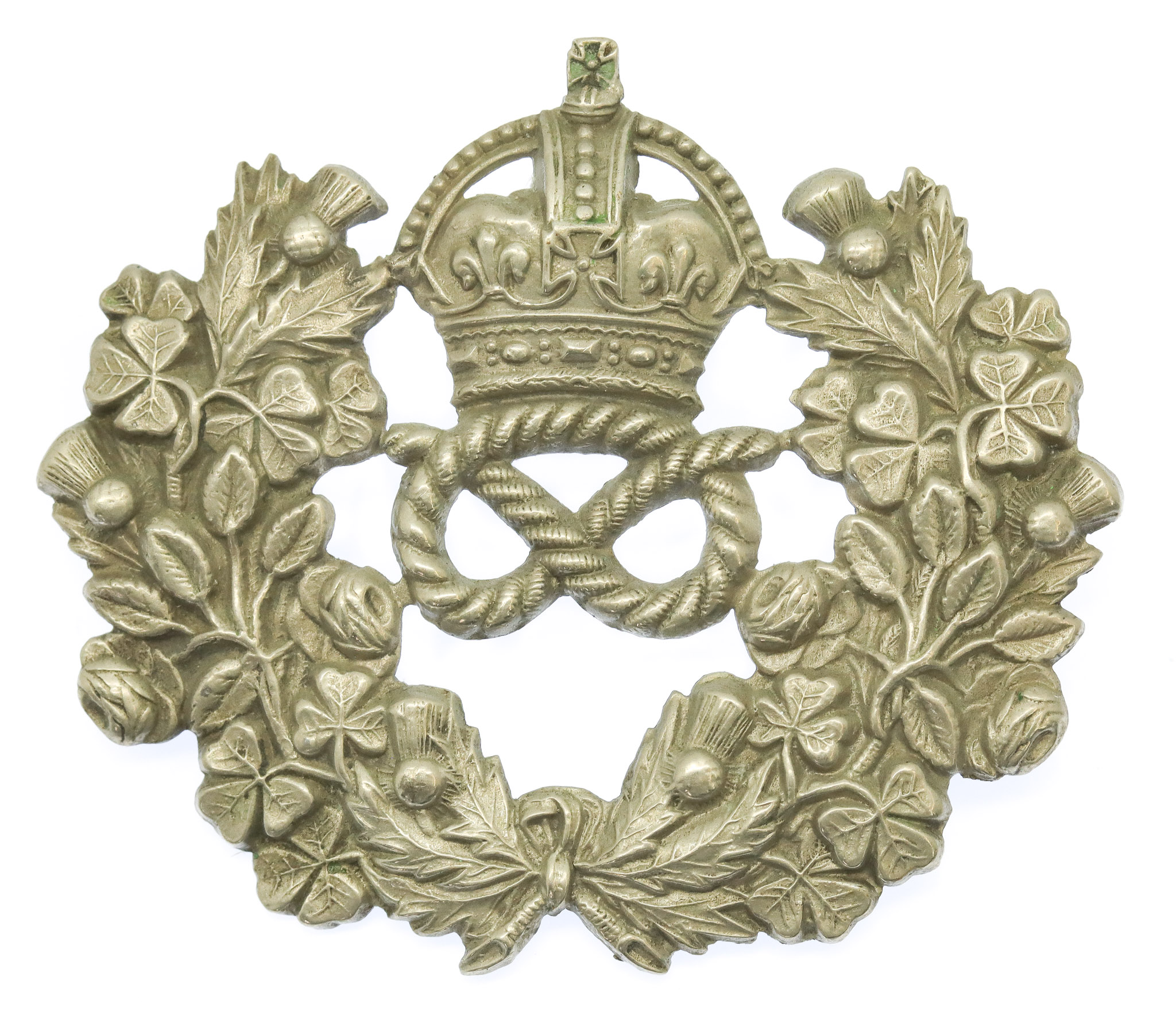 Staffordshire Constabulary Wreath Shako/Cap Badge - King's Crown
