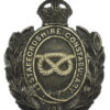 Staffordshire Constabulary Black Wreath Helmet Plate - King's Crown