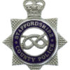 Staffordshire County Police Senior Officer's Enamelled Cap Badge - Queen's Crown