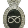 Staffordshire County Police Enamelled Helmet Plate - Queen's Crown