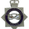 Staffordshire Police Senior Officer's Enamelled Cap Badge - Queen's Crown