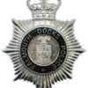 Falmouth Docks Police Enamelled Helmet Plate - Queen's Crown