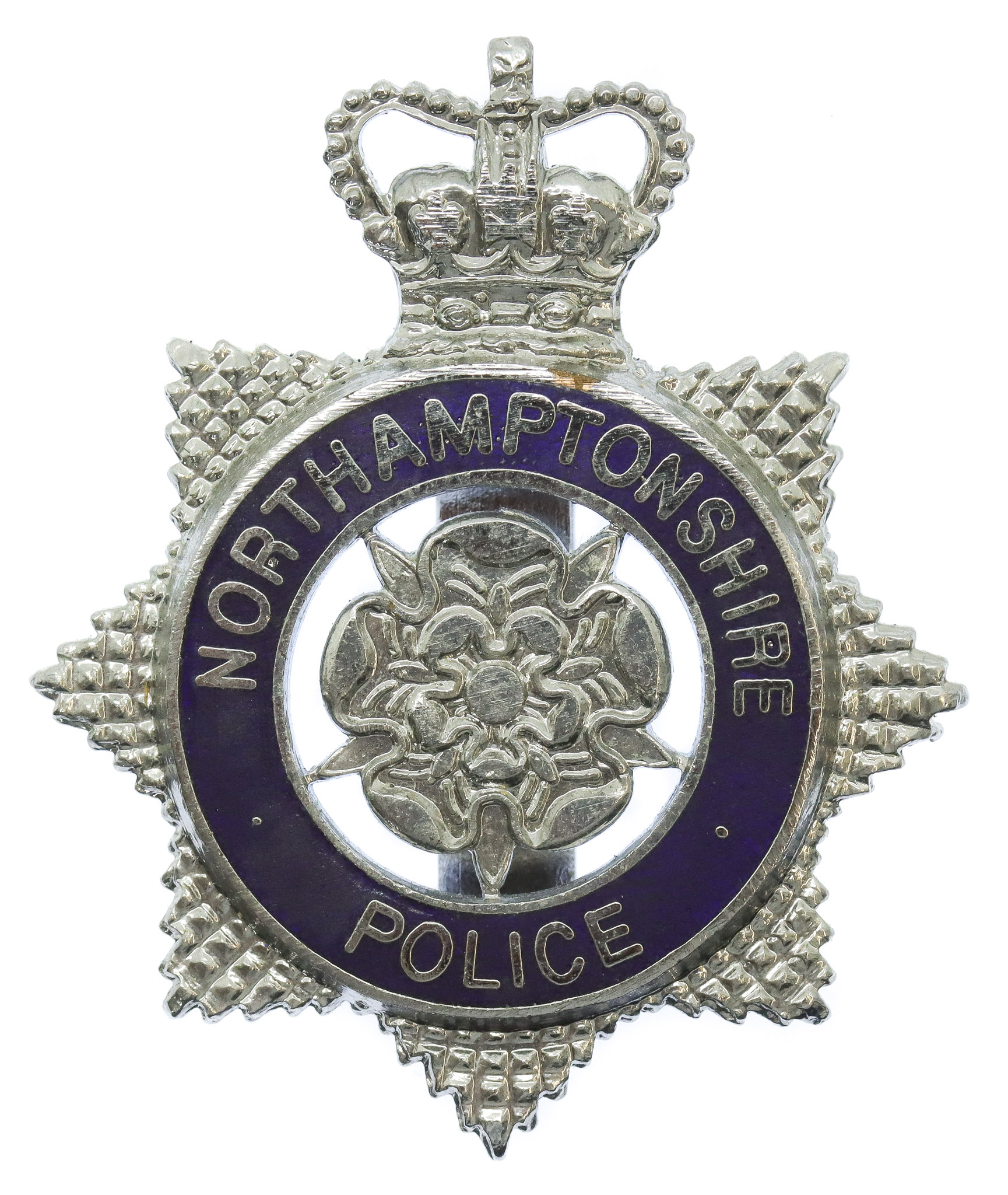 Northamptonshire Police Enamelled Cap Badge - Queen's Crown