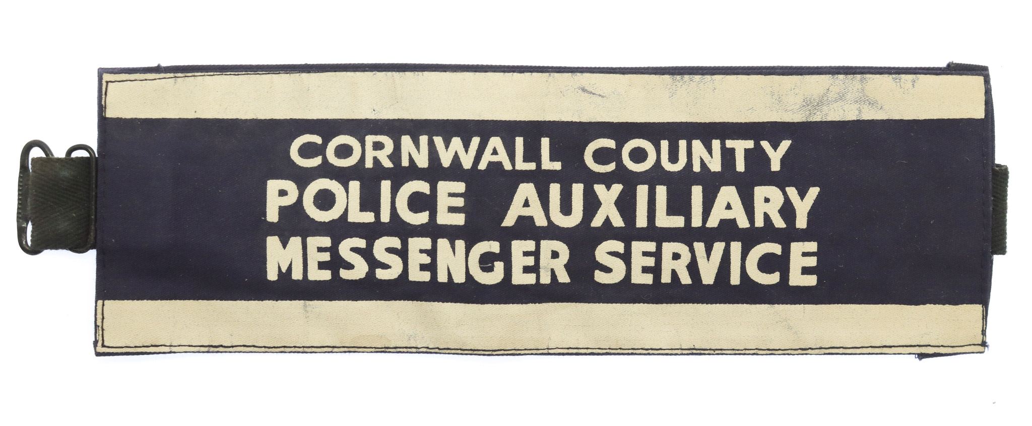 Cornwall County Police Auxiliary Messenger Service Armband