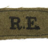 Royal Engineers (R.E.) WW2 Cloth Slip On Shoulder Title