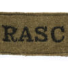 Royal Army Service Corps (R.A.S.C.) WW2 Cloth Slip On Shoulder Title