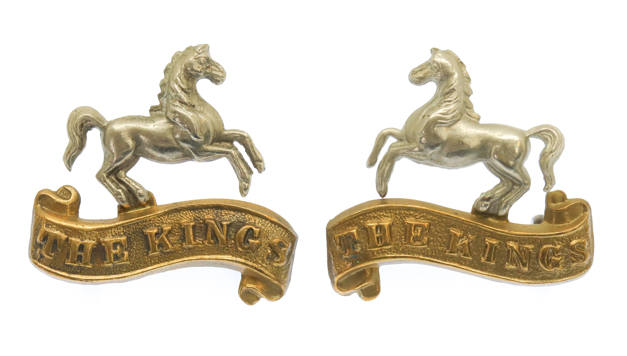 Pair of King's (Liverpool) Regiment Collar Badges