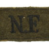 Northumberland Fusiliers (N.F.) WW2 Cloth Slip On Shoulder Title