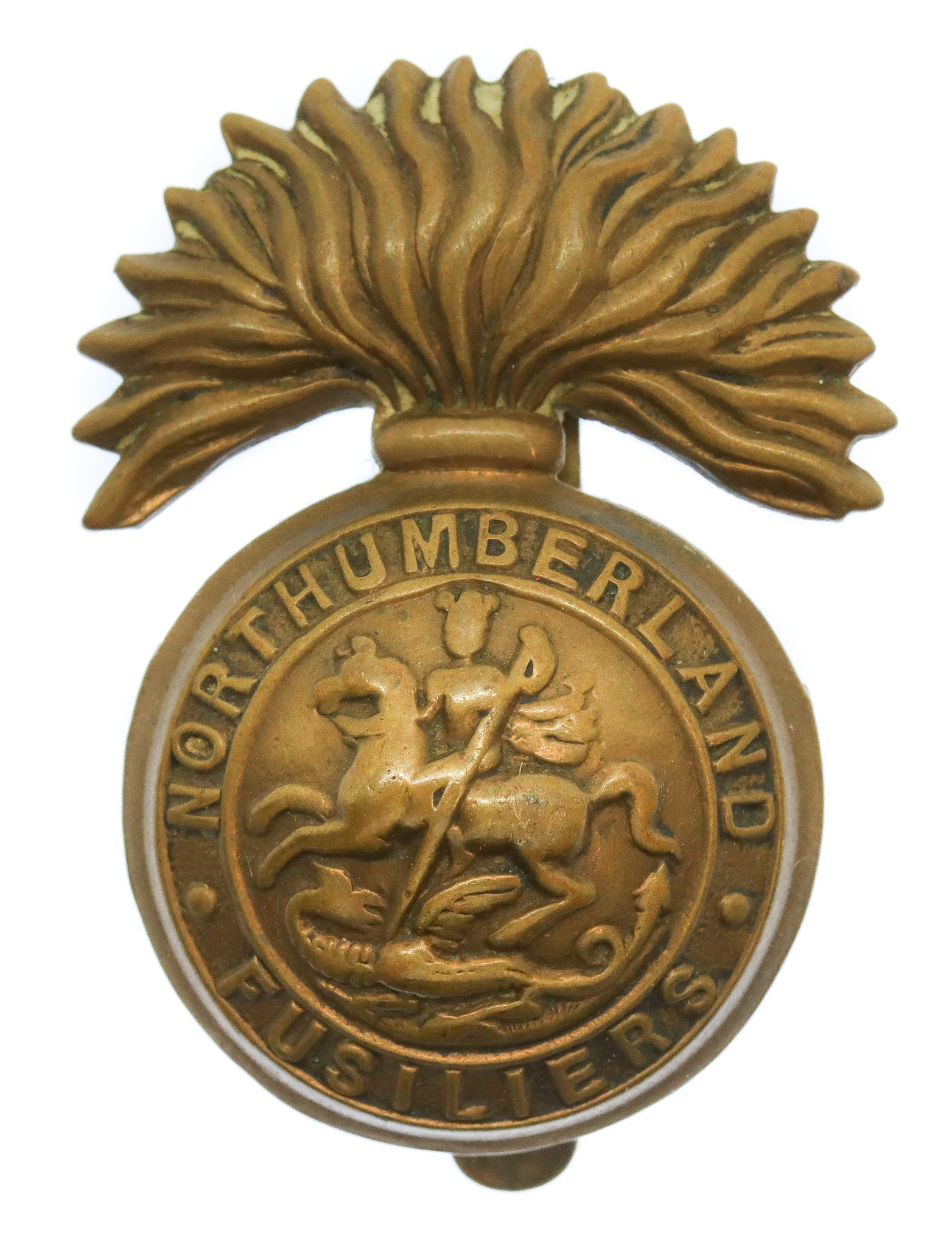 Northumberland Fusiliers Brass Cap Badge