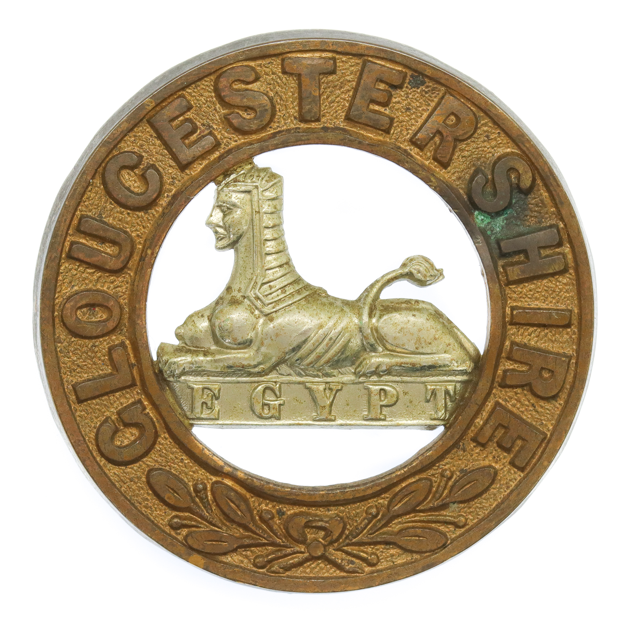 Gloucestershire Regiment Bi-metal Helmet Plate Centre