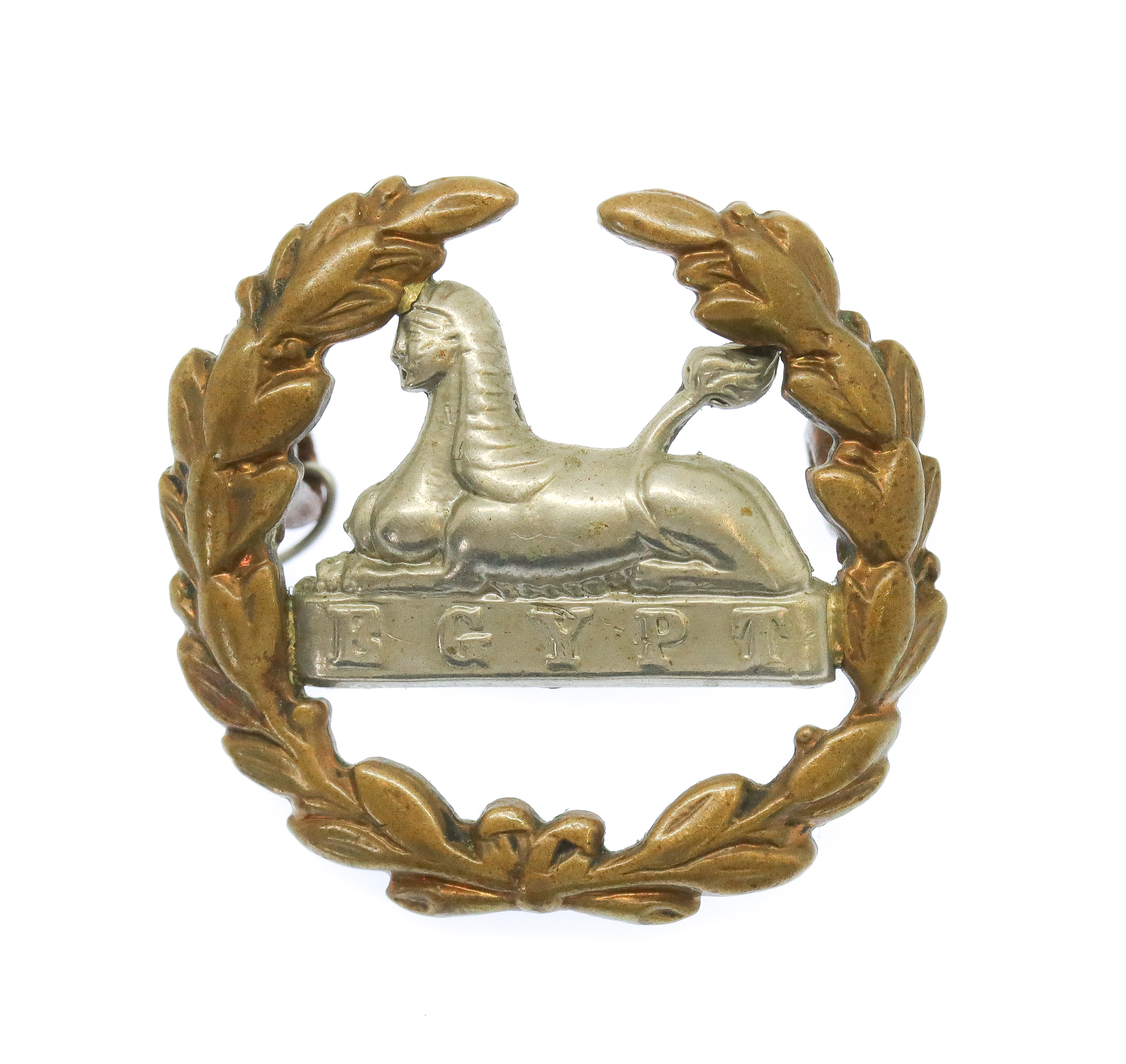 Victorian Gloucestershire Regiment Large Bi-metal Back Cap Badge