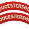 Pair of Gloucestershire Regiment (GLOUCESTERSHIRE) Cloth Shoulder Titles