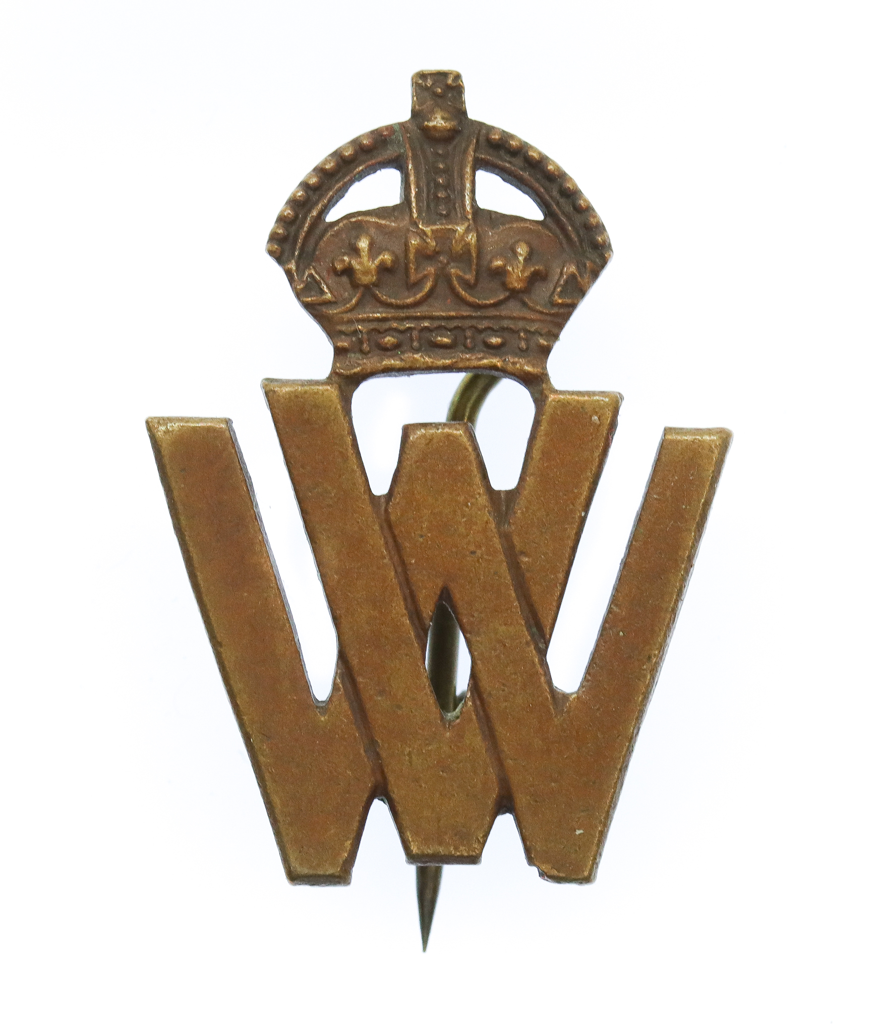 WW1 Volunteer Workers (V.W.) Lapel Badge