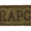 Royal Army Pay Corps (R.A.P.C.) WW2 Cloth Slip On Shoulder Title