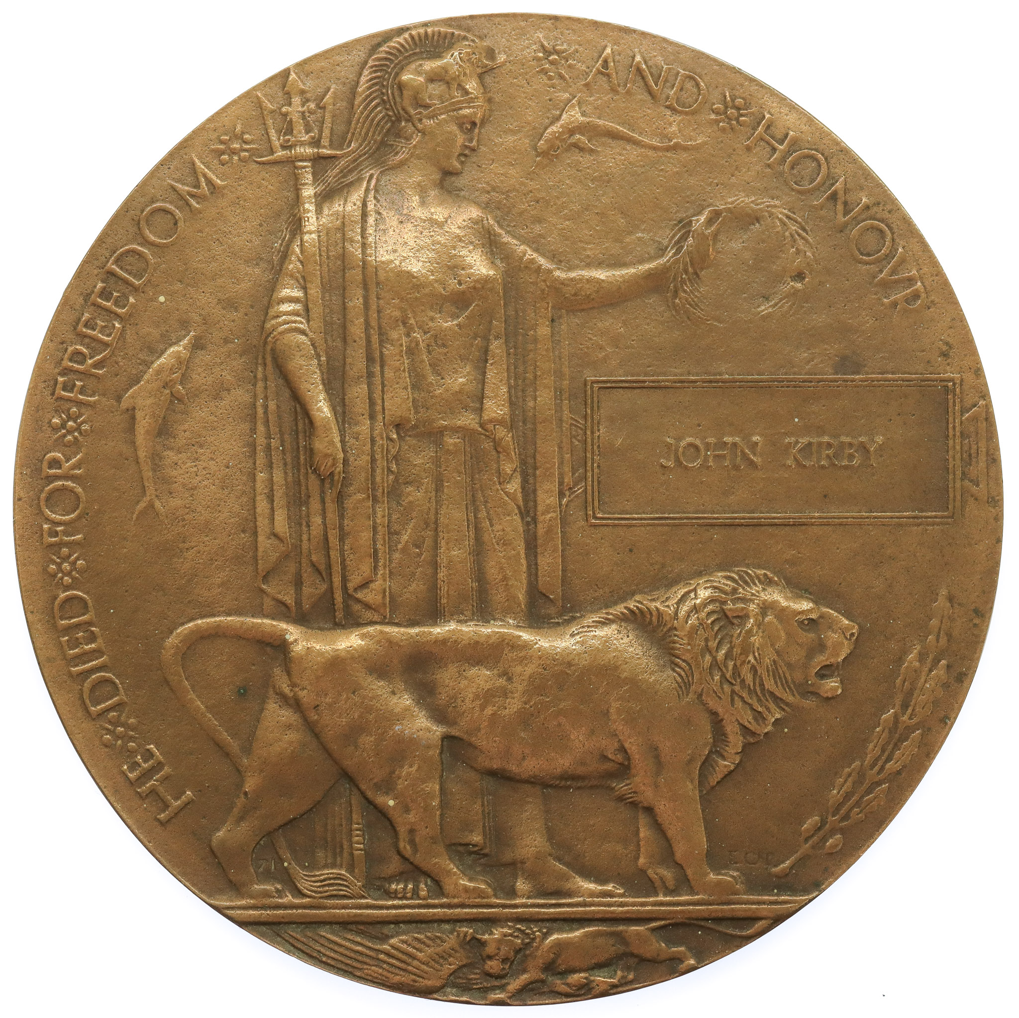 WW1 Memorial Plaque (Death Penny) - John Kirby