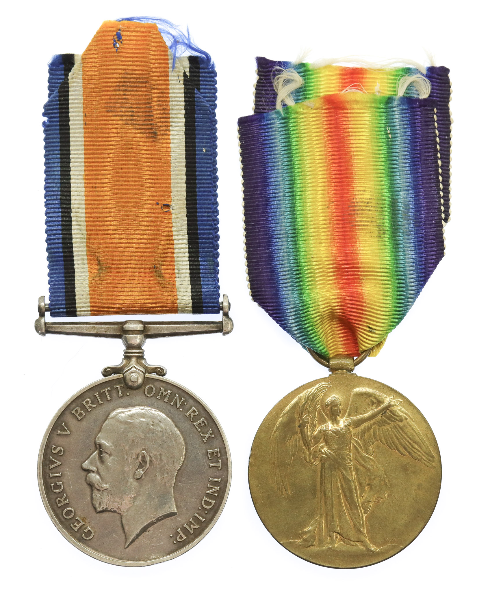 WW1 British War & Victory Medal Pair - Pte. T. Batten, Oxfordshire & Buckinghamshire Light Infantry