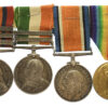 Boer War and WW1 Medal Group of Four - Pte. A.J. Stimson, 2nd Bn. Lincolnshire Regiment & Royal Artillery