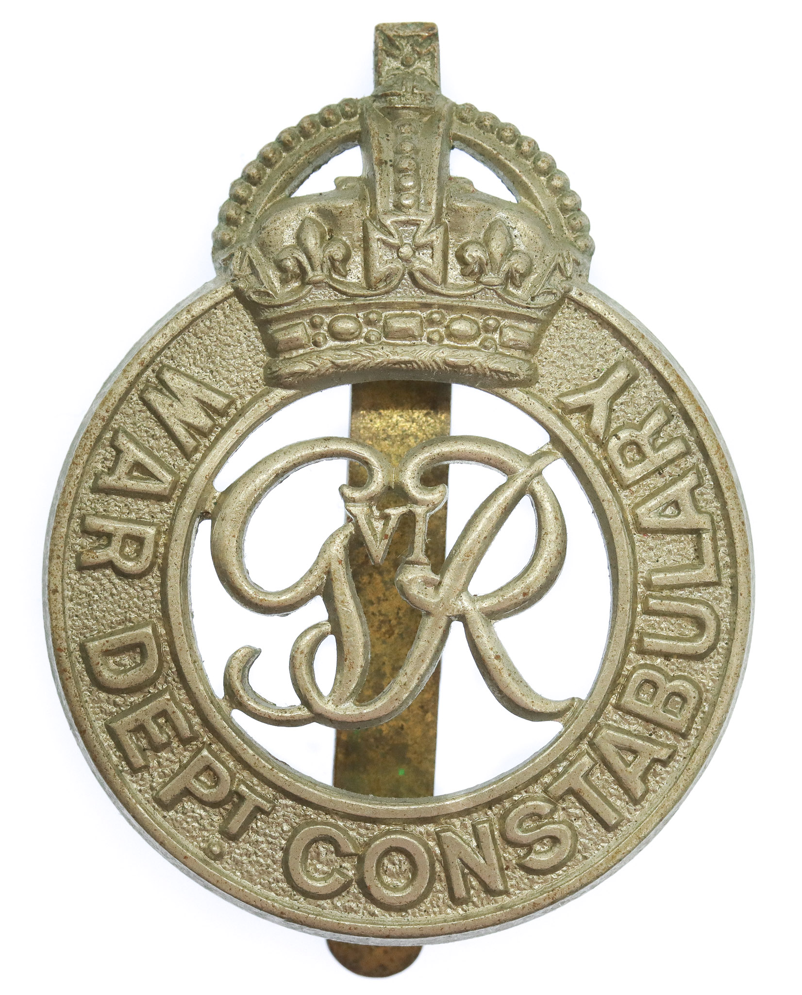 George VI War Department Constabulary Cap Badge