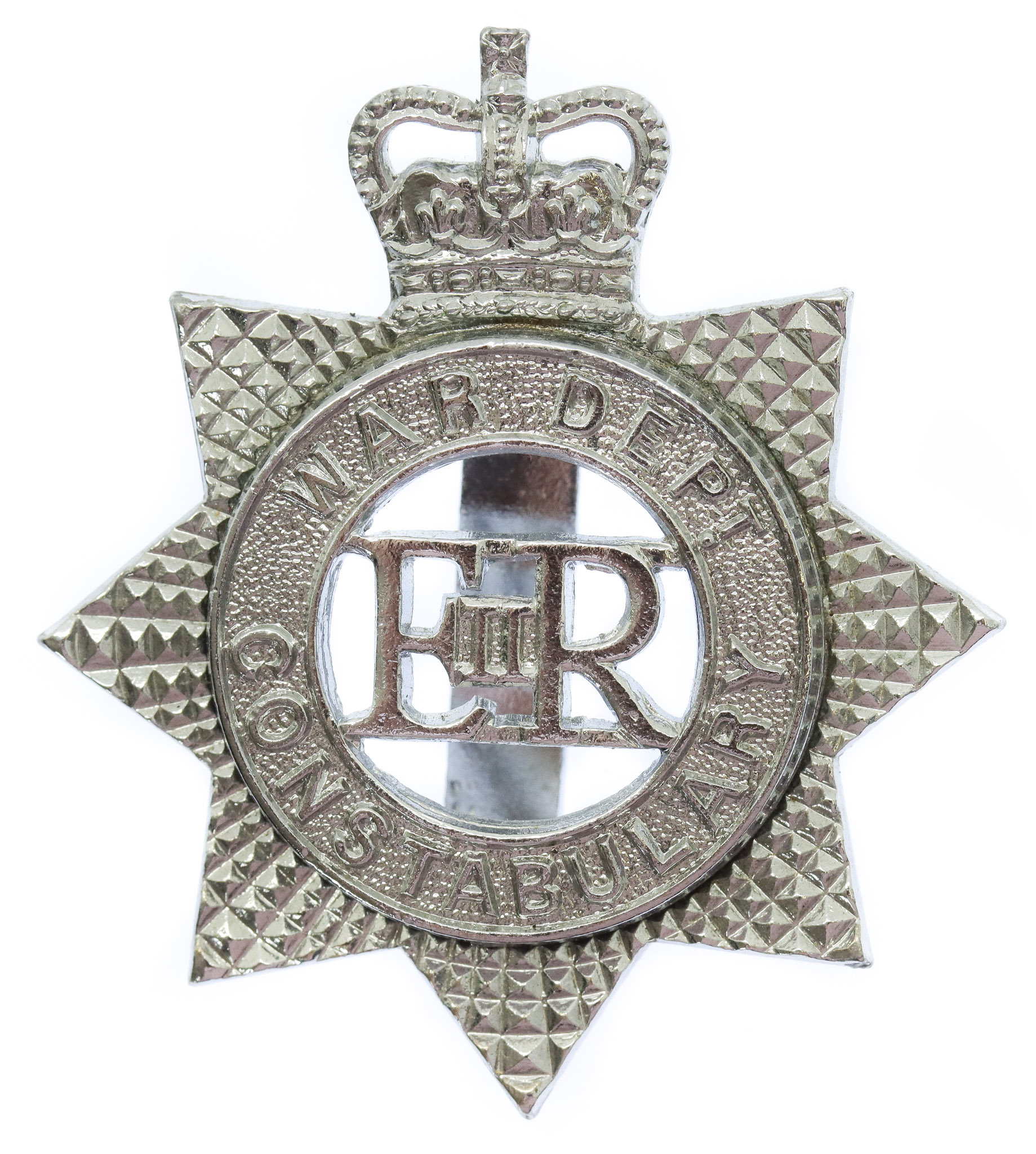 War Department Constabulary Star Cap Badge - Queen's Crown