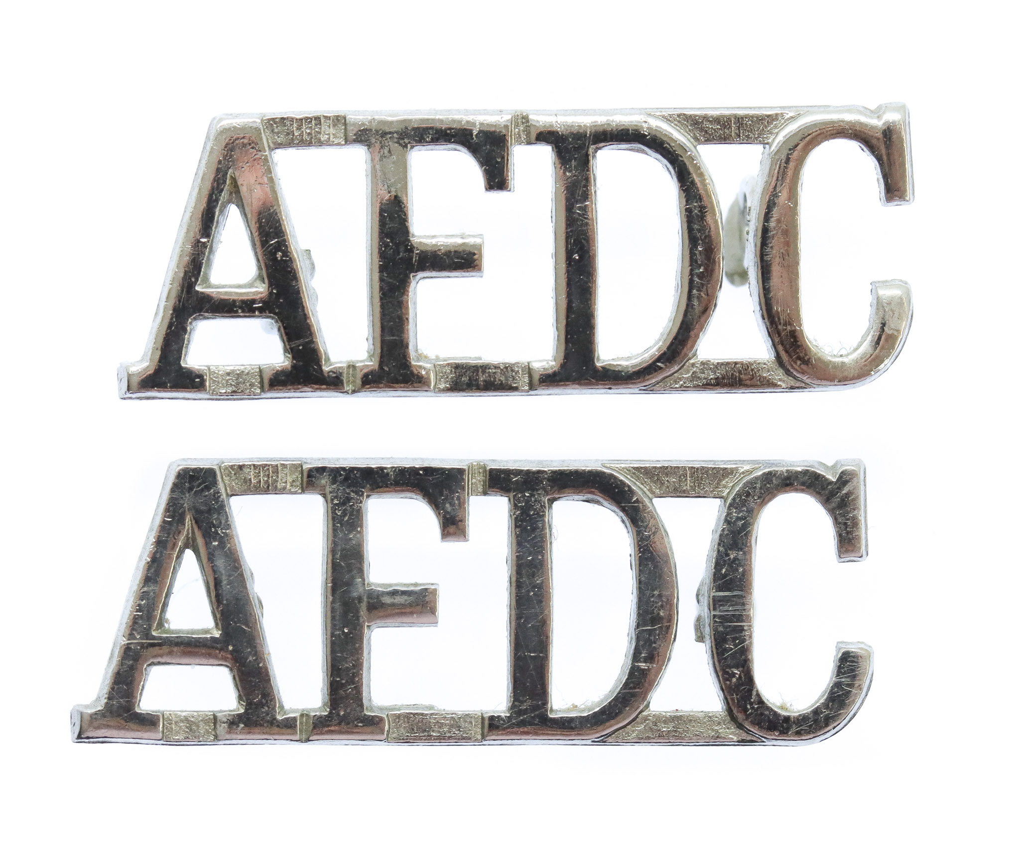 Pair of Air Force Department Constabulary (A.F.D.C.) Shoulder Titles