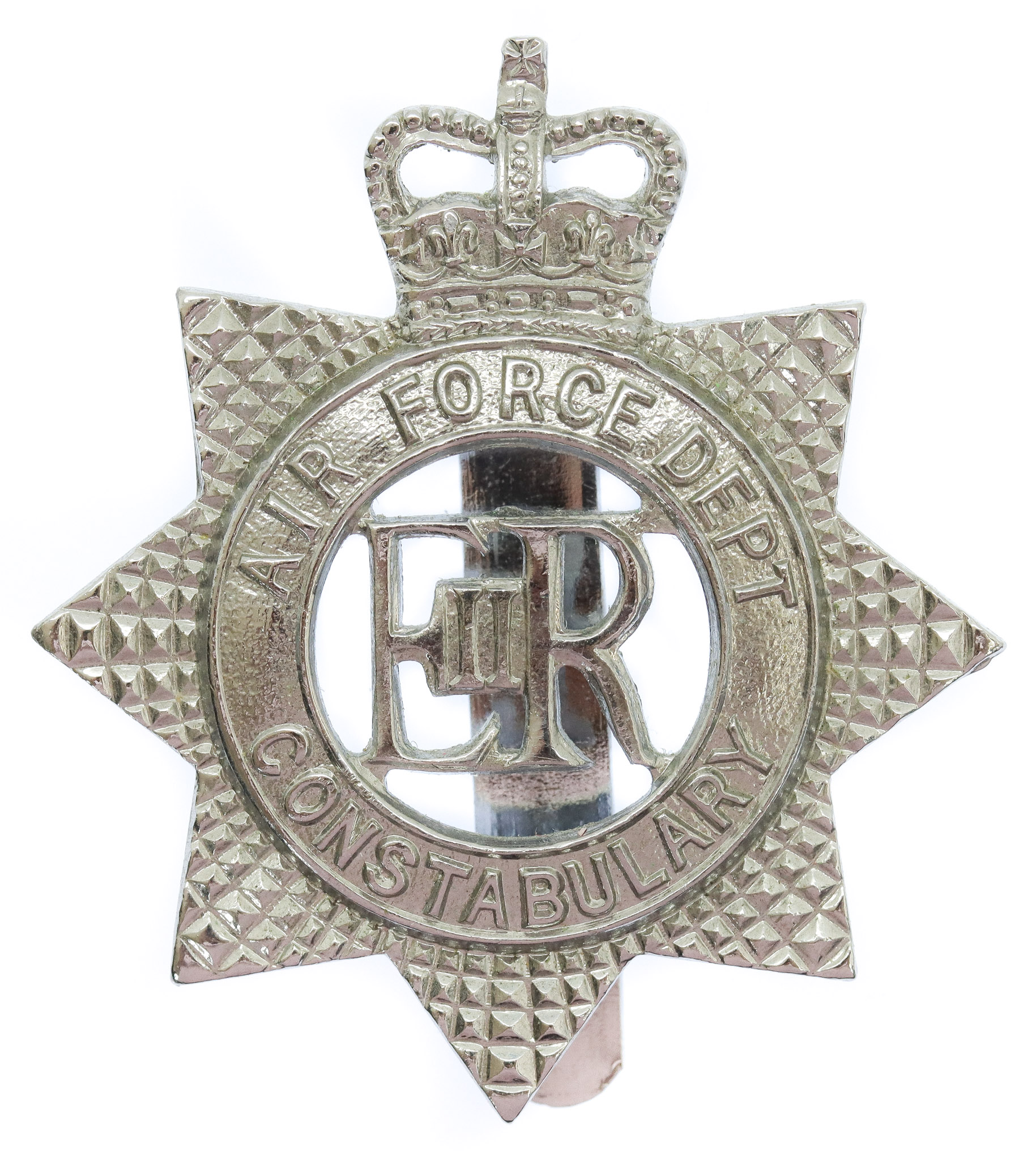 Air Force Department  Constabulary Senior Officer's Cap Badge - Queen's Crown