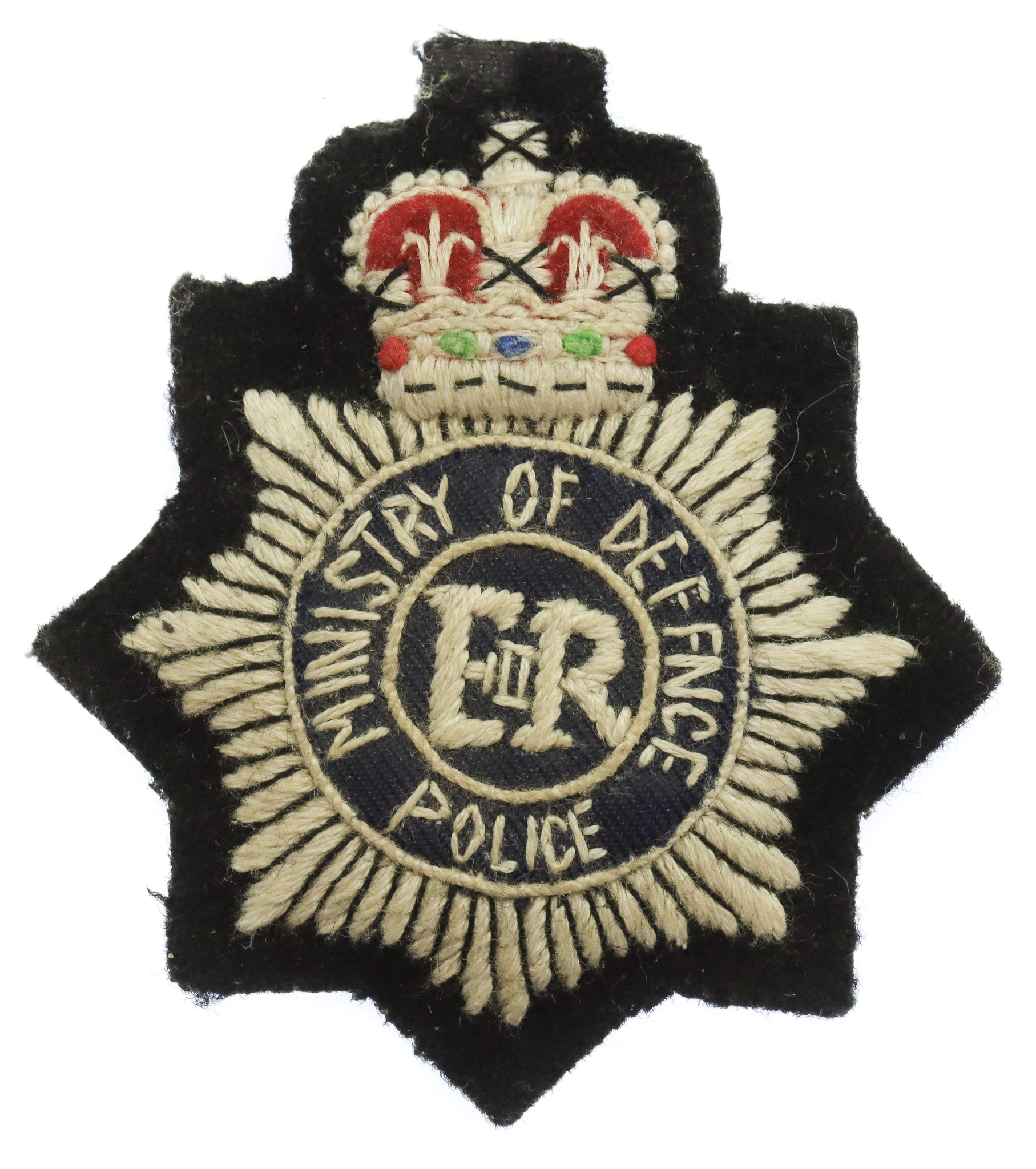 Ministry of Defence Police Cloth Beret Badge - Queen's Crown