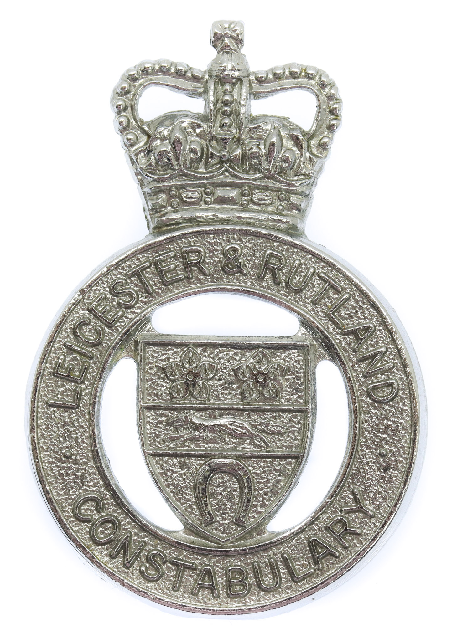 Leicester & Rutland Constabulary Cap Badge - Queen's Crown