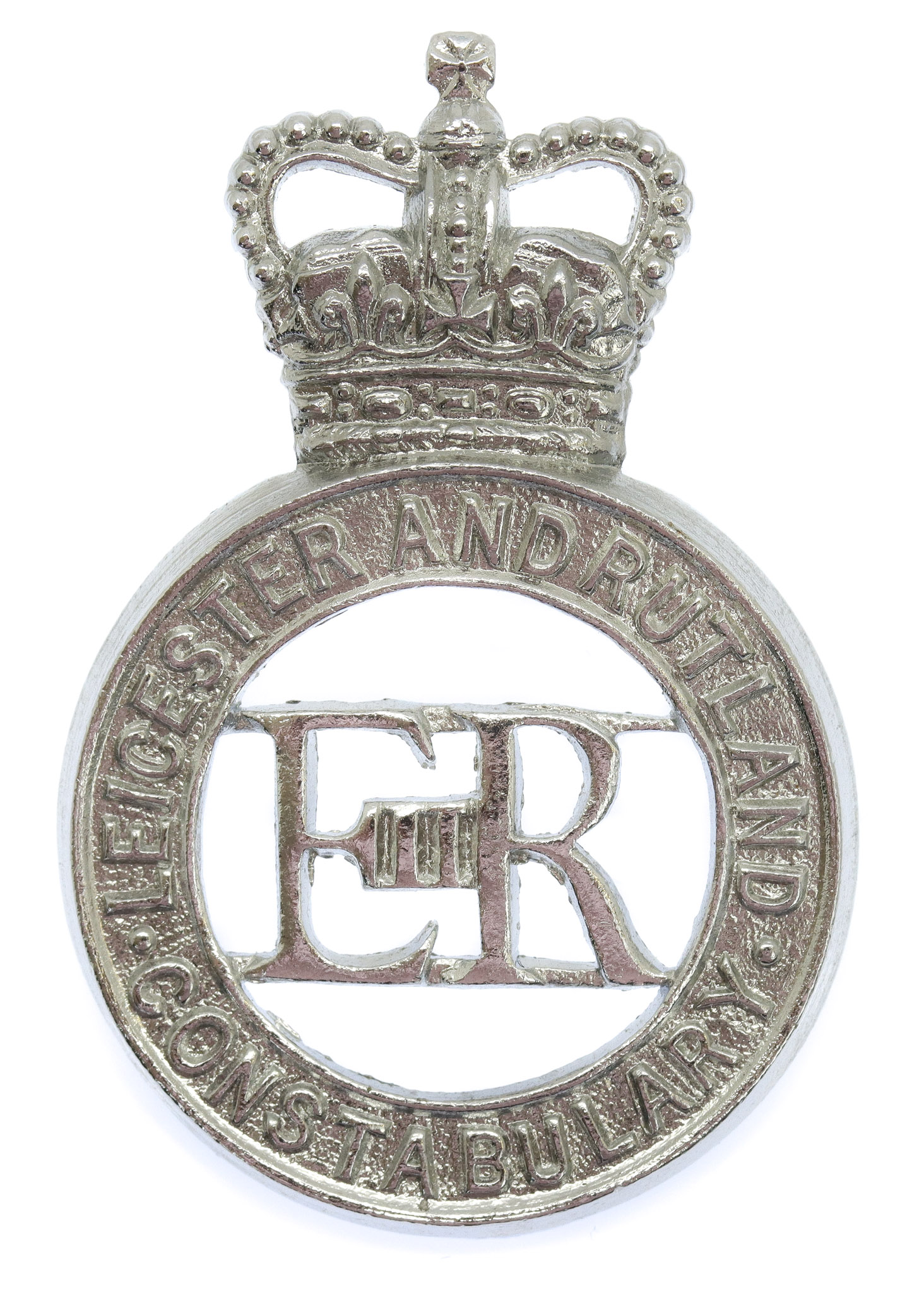 Leicester and Rutland Constabulary Cap Badge - Queen's Crown