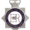 Leicester and Rutland Constabulary Senior Officer's Enamelled Cap Badge - Queen's Crown