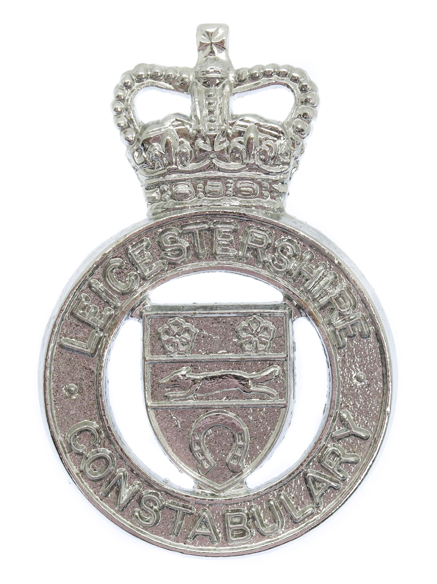Leicestershire Constabulary Cap Badge - Queen's Crown