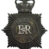 Newport Police Black Helmet Plate - Queen's Crown