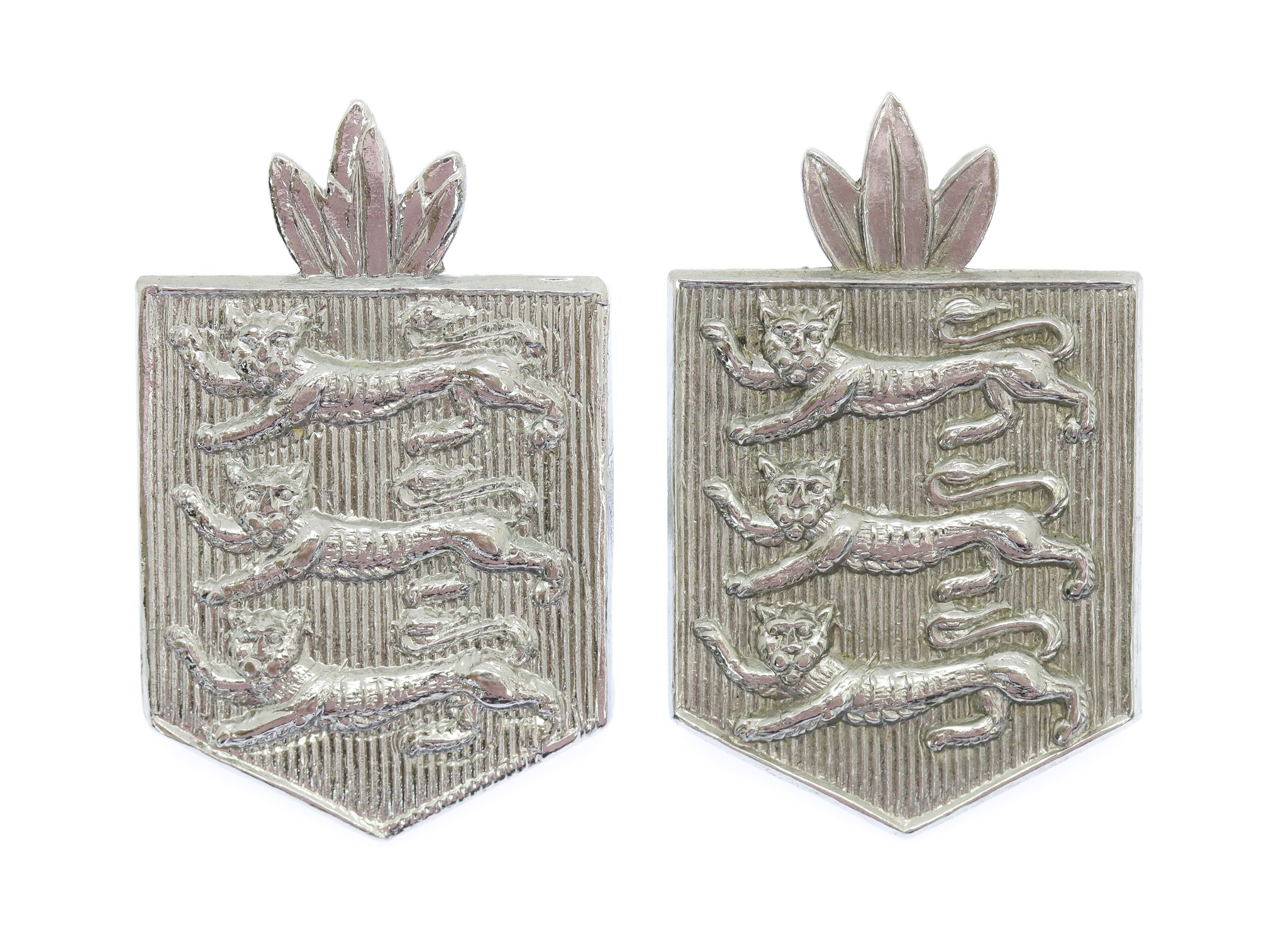 Pair of Guernsey Police Collar Badges