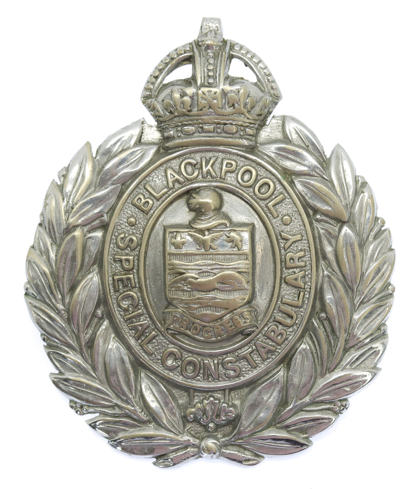 Blackpool Special Constabulary Wreath Cap Badge - King's Crown