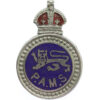 Surrey Constabulary Police Auxiliary Messenger Service (P.A.M.S.) Enamelled Lapel Badge - King's Crown