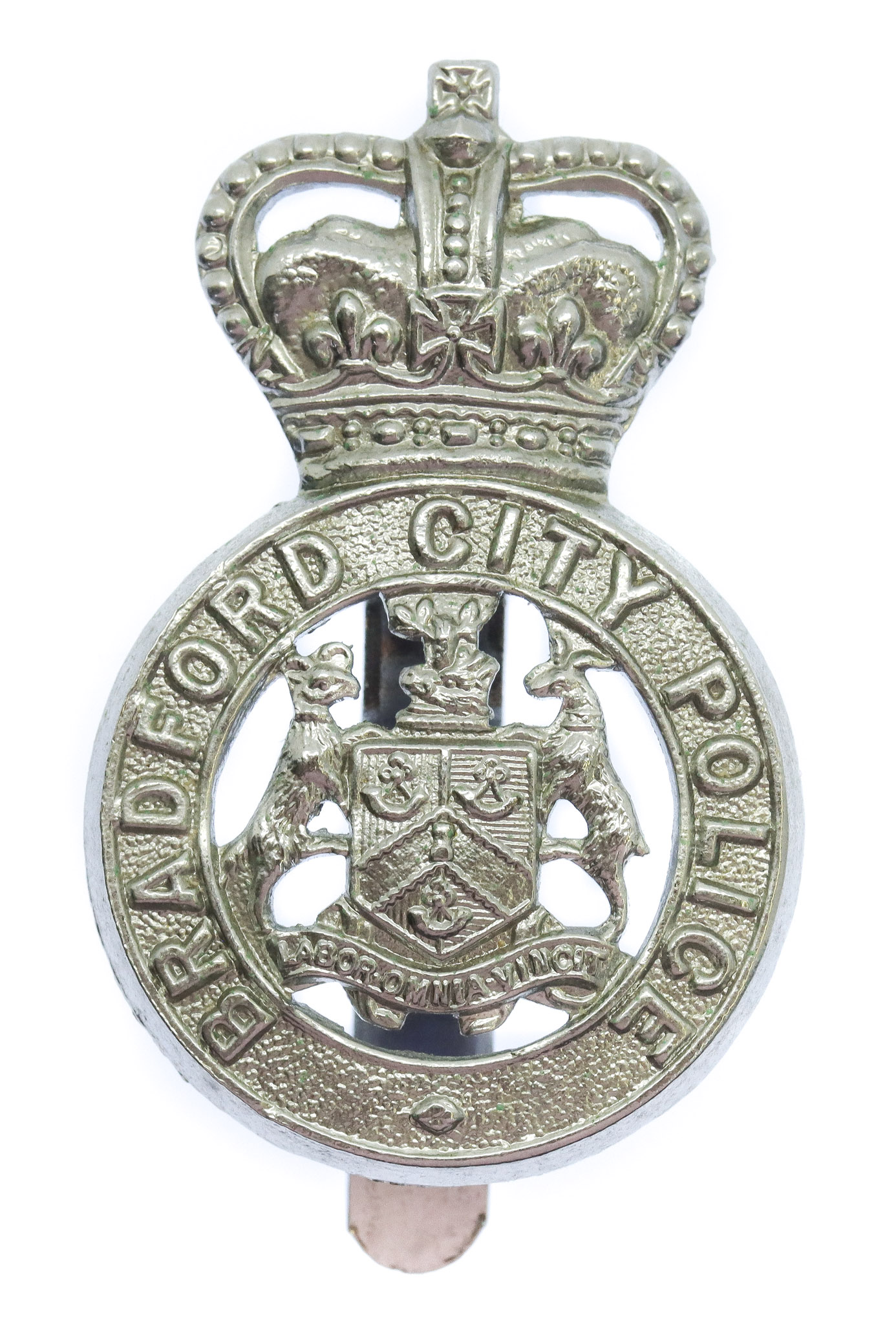 Bradford City Police Cap Badge - Queen's Crown