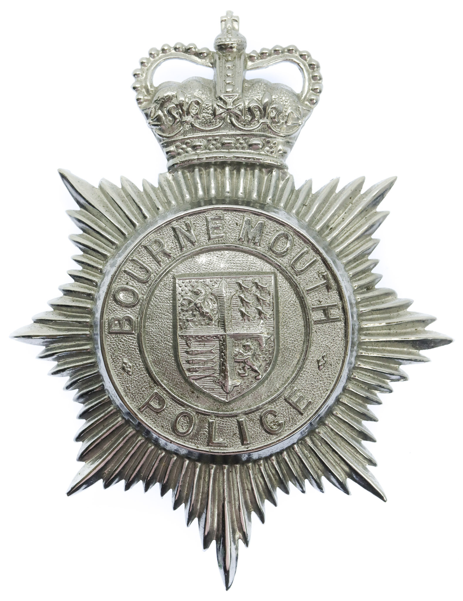 Bournemouth Police Helmet Plate - Queen's Crown