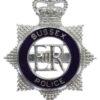 Sussex Police Senior Officer's Enamelled Cap Badge - Queen's Crown