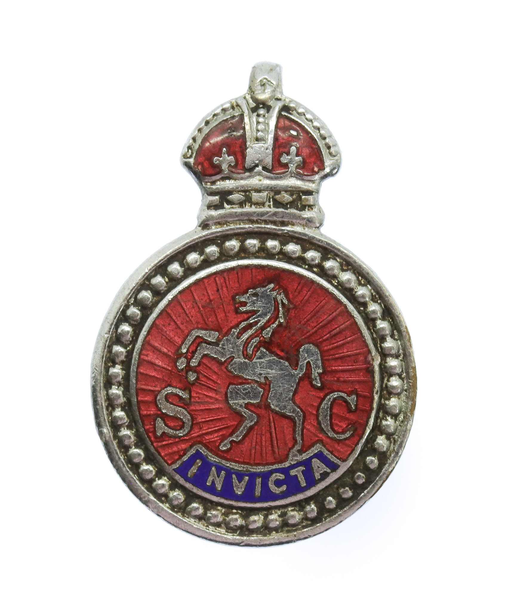 Kent Special Constabulary Enamelled Lapel Badge - King's Crown
