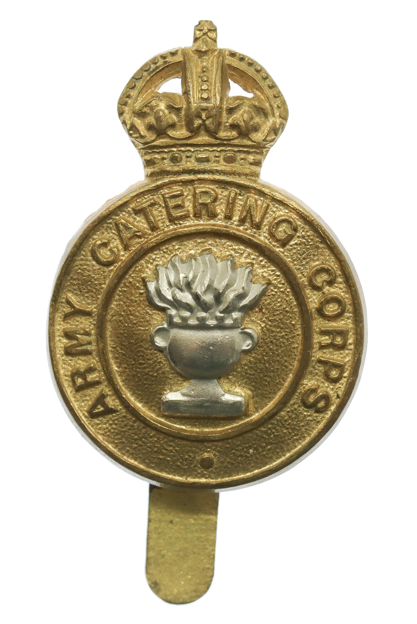 Army Catering Corps Bi-Metal Cap Badge - King's Crown
