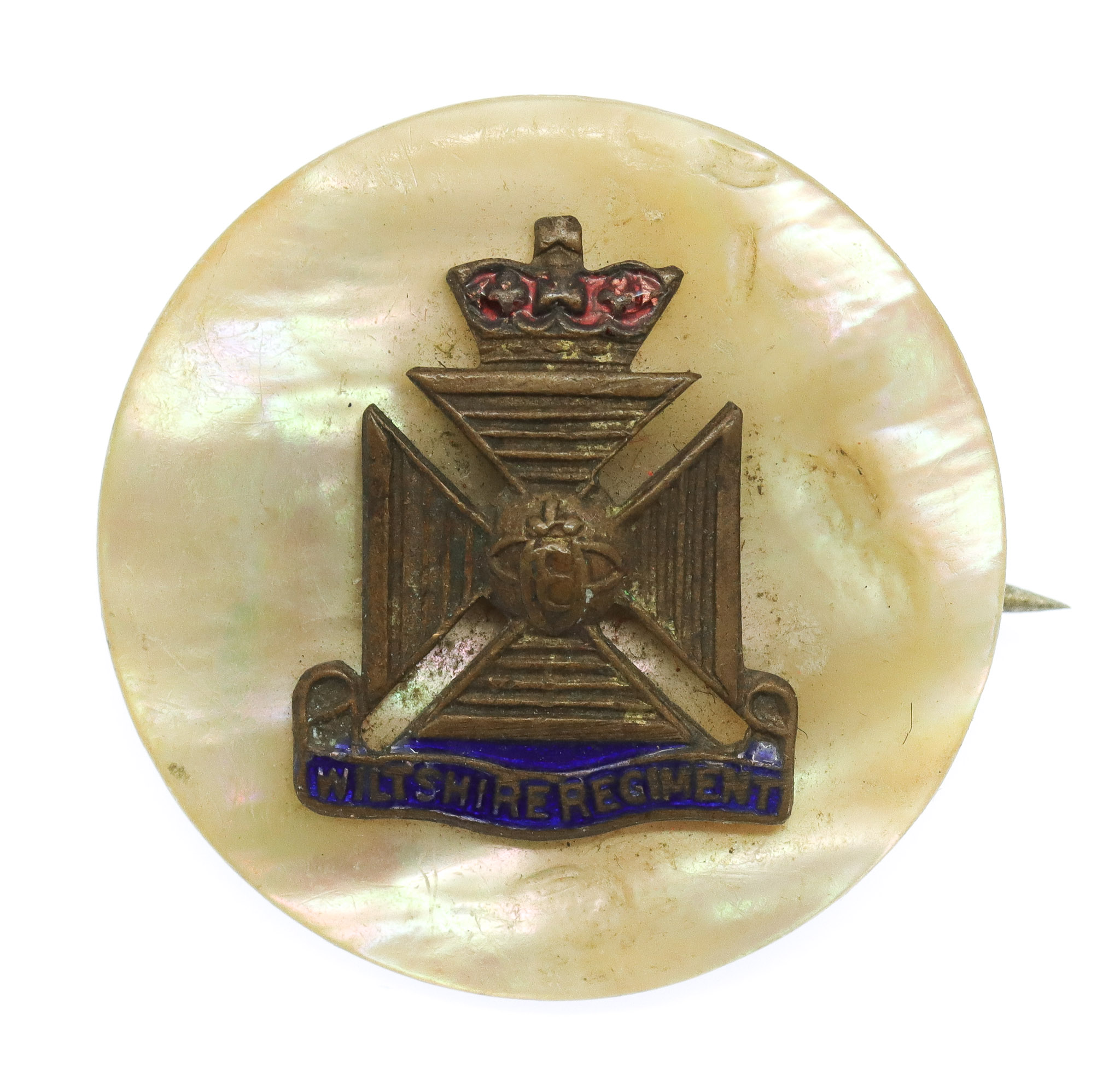 Wiltshire Regiment Mother of Pearl Sweetheart Brooch