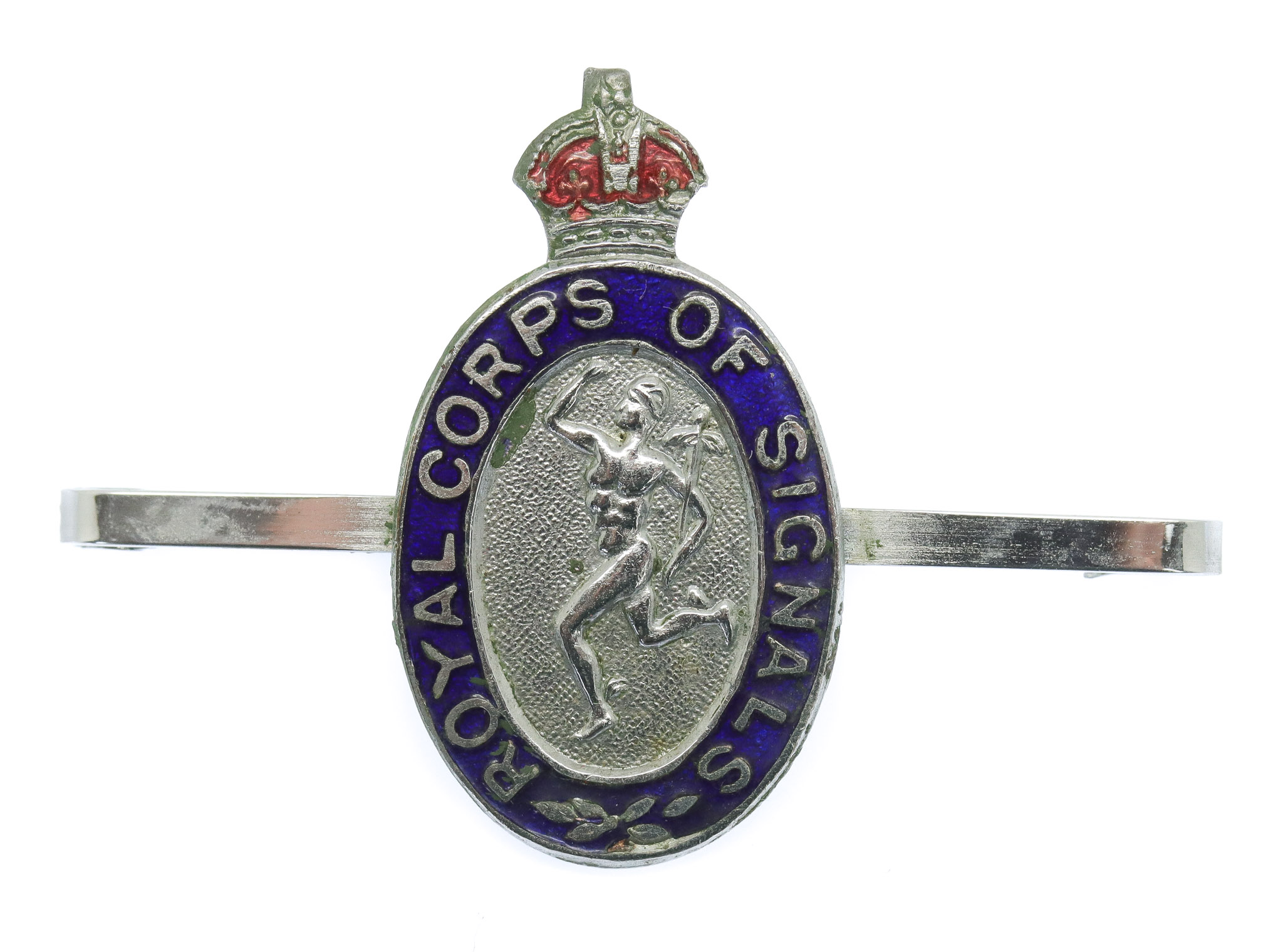 Royal Corps of Signals Sweetheart Brooch - King's Crown