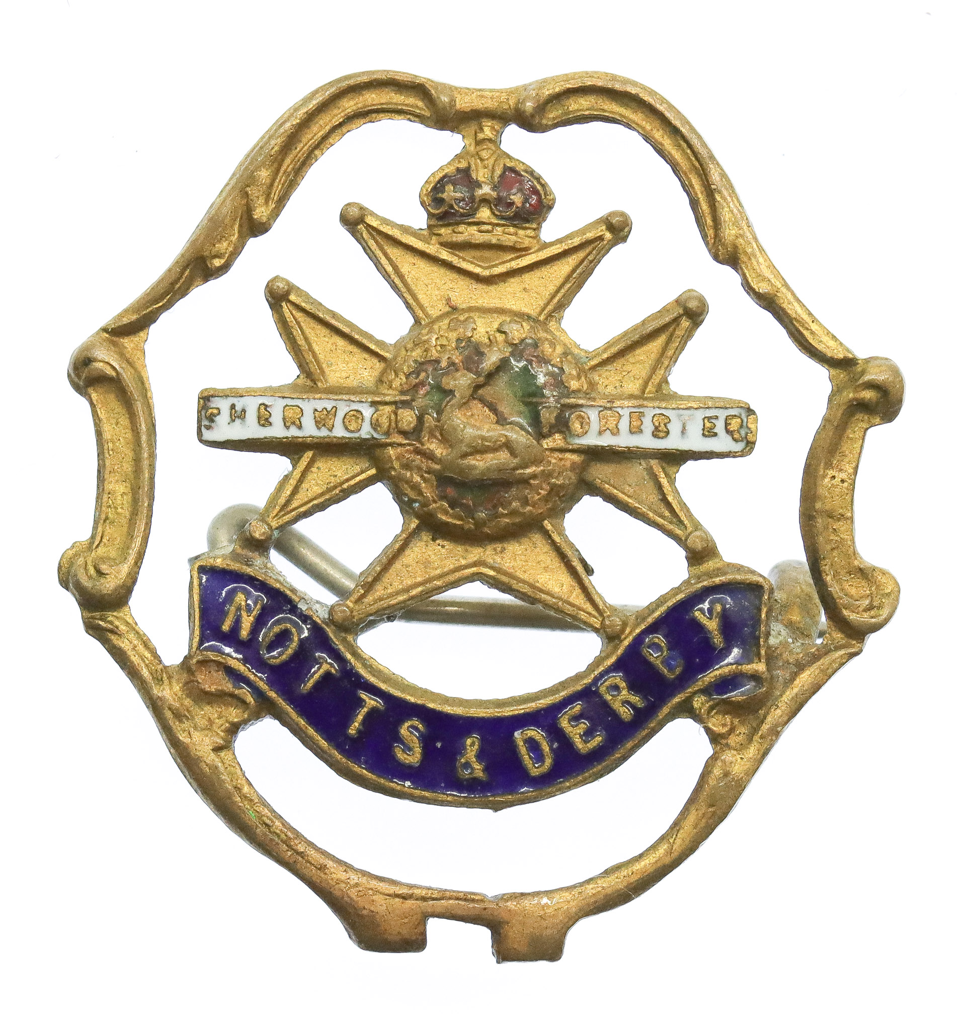 Notts & Derby Regiment (Sherwood Foresters) Sweetheart Brooch